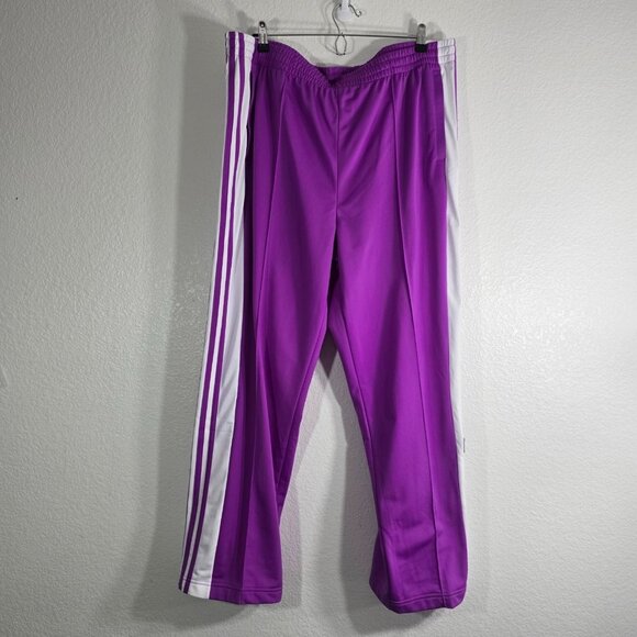 Adidas Adibreak Track Pants Womens 2X Purple Burst Racer Stripe Logo Sporty NWT - Picture 1 of 12